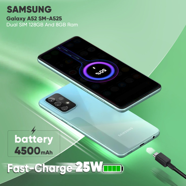 گوشی موبایل سامسونگ مدل Galaxy A52 SM-A525 دو سیمکارت ظرفیت 128 گیگابایت و رم 8 گیگابایت