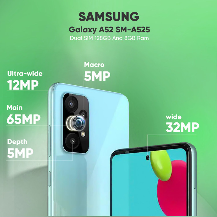 گوشی موبایل سامسونگ مدل Galaxy A52 SM-A525 دو سیمکارت ظرفیت 128 گیگابایت و رم 8 گیگابایت