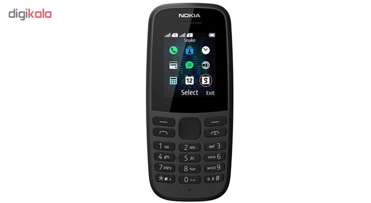 گوشی موبایل نوکیا مدل 105 - 2019 TA-1174 DS FA دو سیم کارت ظرفیت 4 مگابایت و رم 4 مگابایت